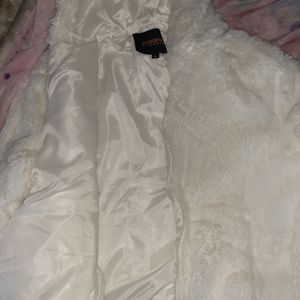 Fluffy cream white Forever21 fluffy jacket.
